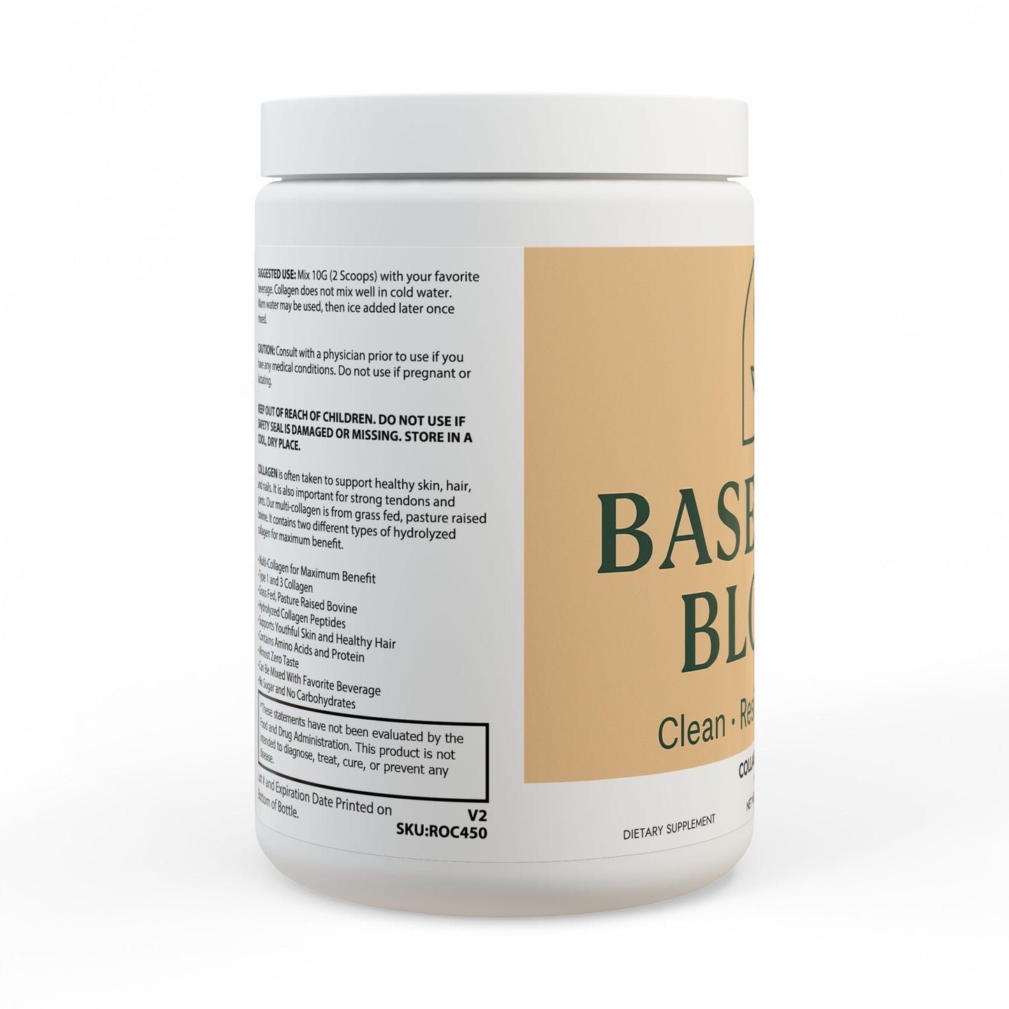 Base Camp Bloom Collagen Peptides Type I & III Supplement (350g, 12.3oz)