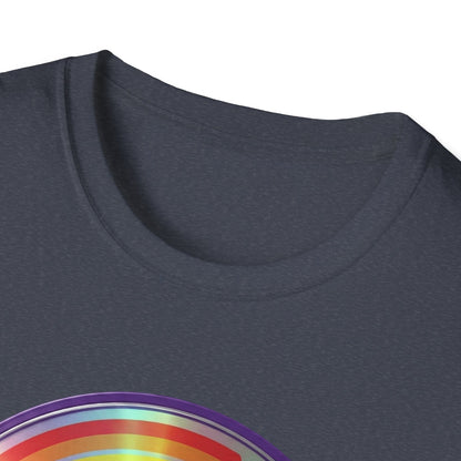 Retro Rainbow CD- Vinyl Record T-Shirt