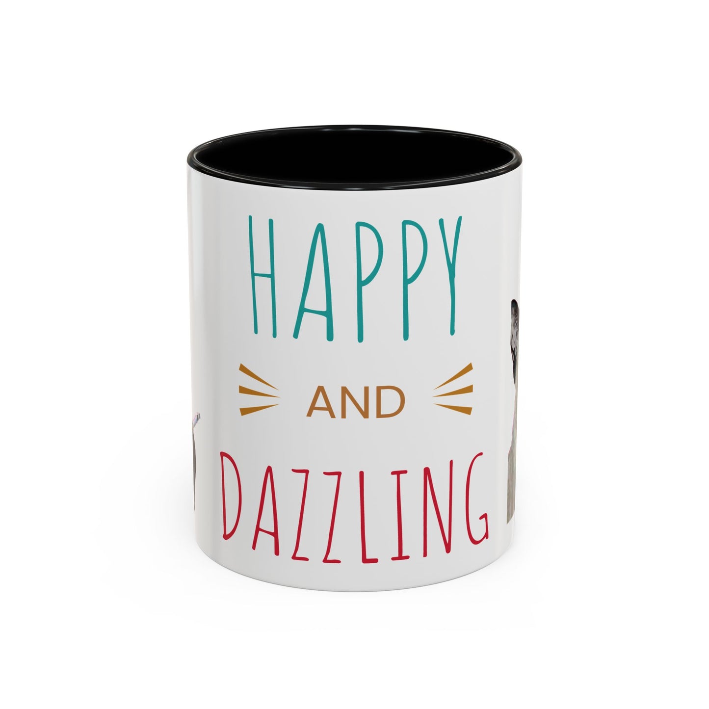 Happy and Dazzling Smoking Cat Accent Coffee Mug — 11/15oz (free shipping)