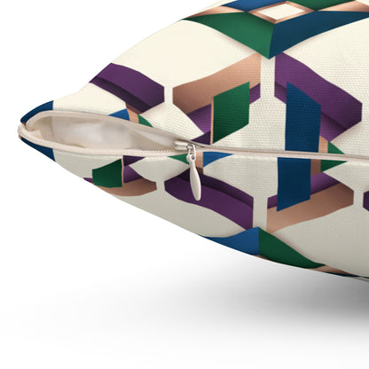 Geometric Illusion Square Pillow — Modern Abstract Pattern (free shipping)