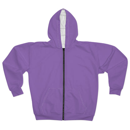 Women’s Vibrant light purple Zip Hoodie for All-Day Comfort