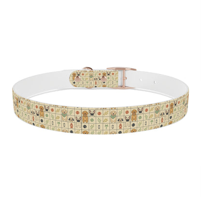 Vintage Puppy Pattern Dog Collar – Cute Retro Dogs & Bones Design