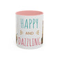Happy and Dazzling smoking Cat Coffee Mug- cat smoking cigarette- funny (free shipping)