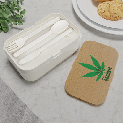 Pot plant Mary Jane style Bamboo Bento Lunch Box - Eco-Friendly Meal Prep Container