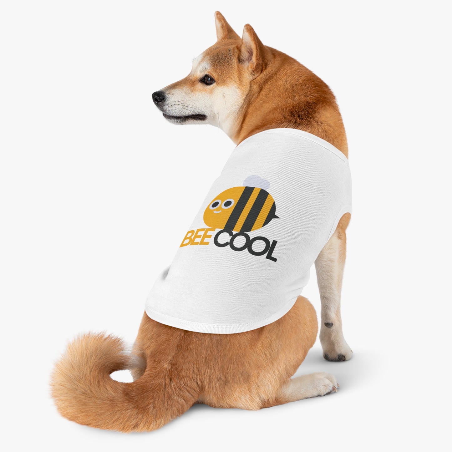 Bee Cool Pet Tank Top — Cute Yellow Bee Dog Shirt