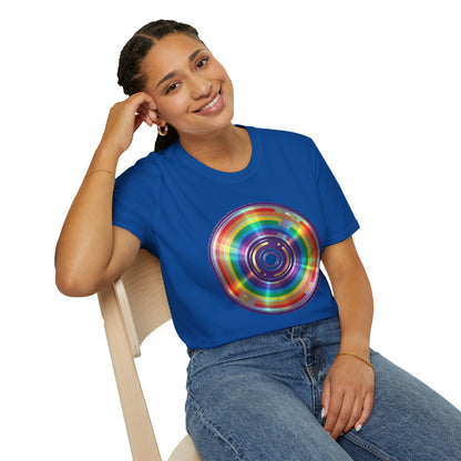 Retro Rainbow CD- Vinyl Record T-Shirt