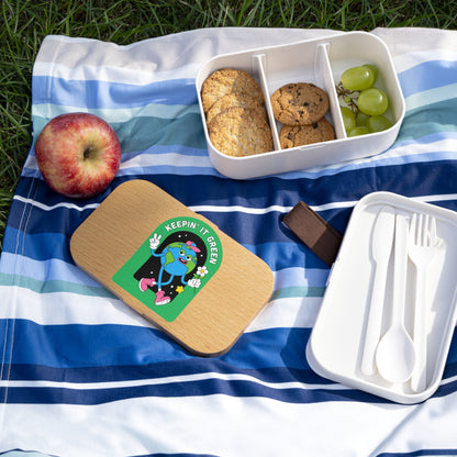 Eco-Friendly earth day Bento Lunch Box - Keepin' It Green Design