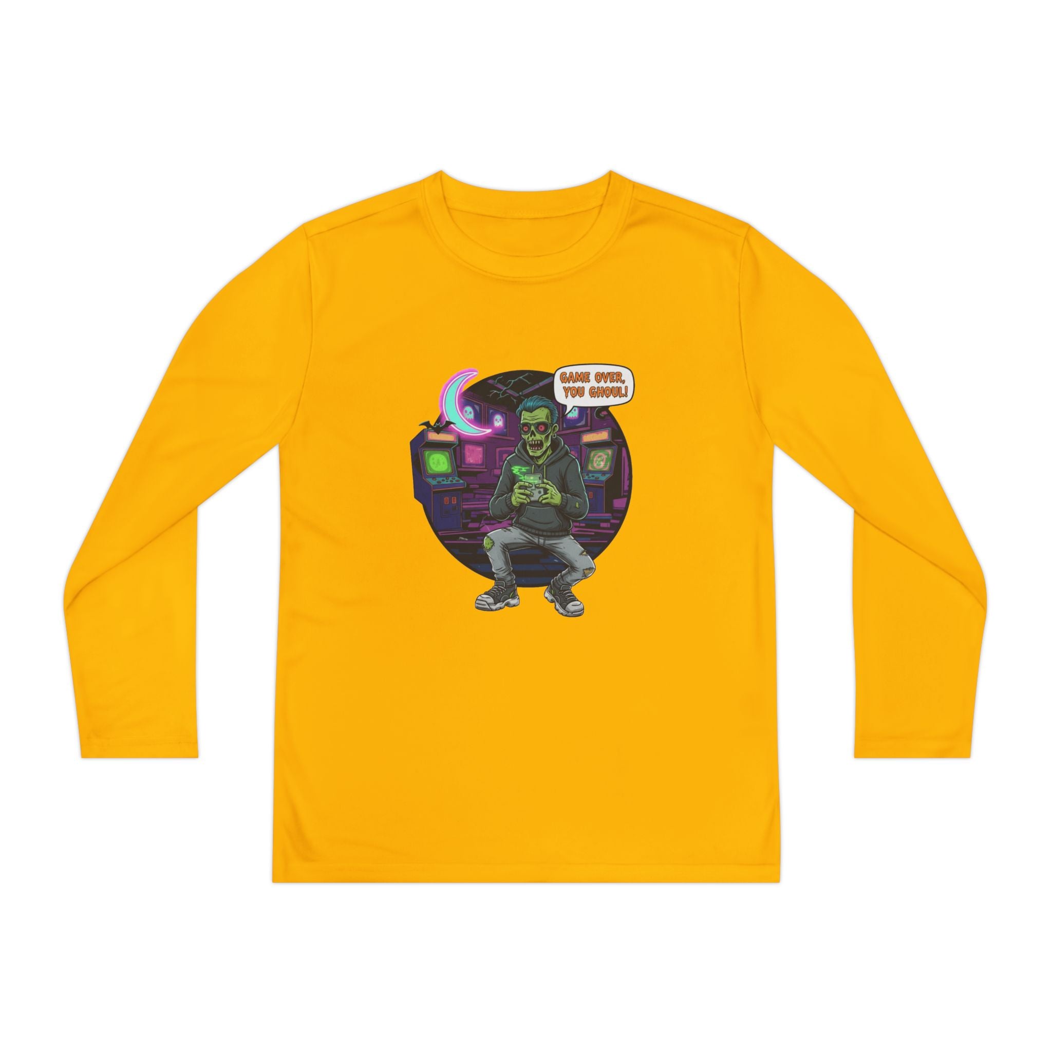 Youth Long Sleeve Tee, Gamer Shirt, Kids Graphic Tee, Halloween Costume Top, Fun Kids Apparel, Birthday Gift for Boys
