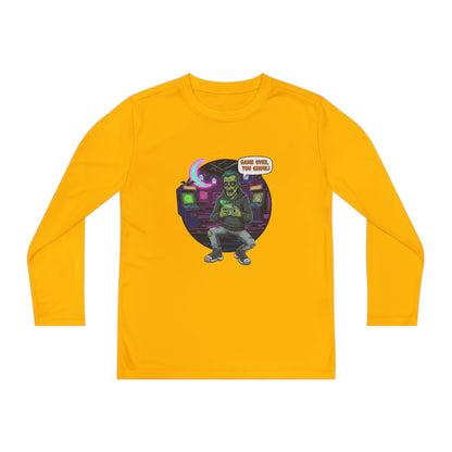 Youth girls Long Sleeve Tee, Gamer Shirt, Kids Graphic Tee, Halloween Costume Top, Fun Kids Apparel, Birthday Gift for Boys
