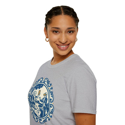 Vintage Blue Rococo Smartphone Toile -  T-Shirt