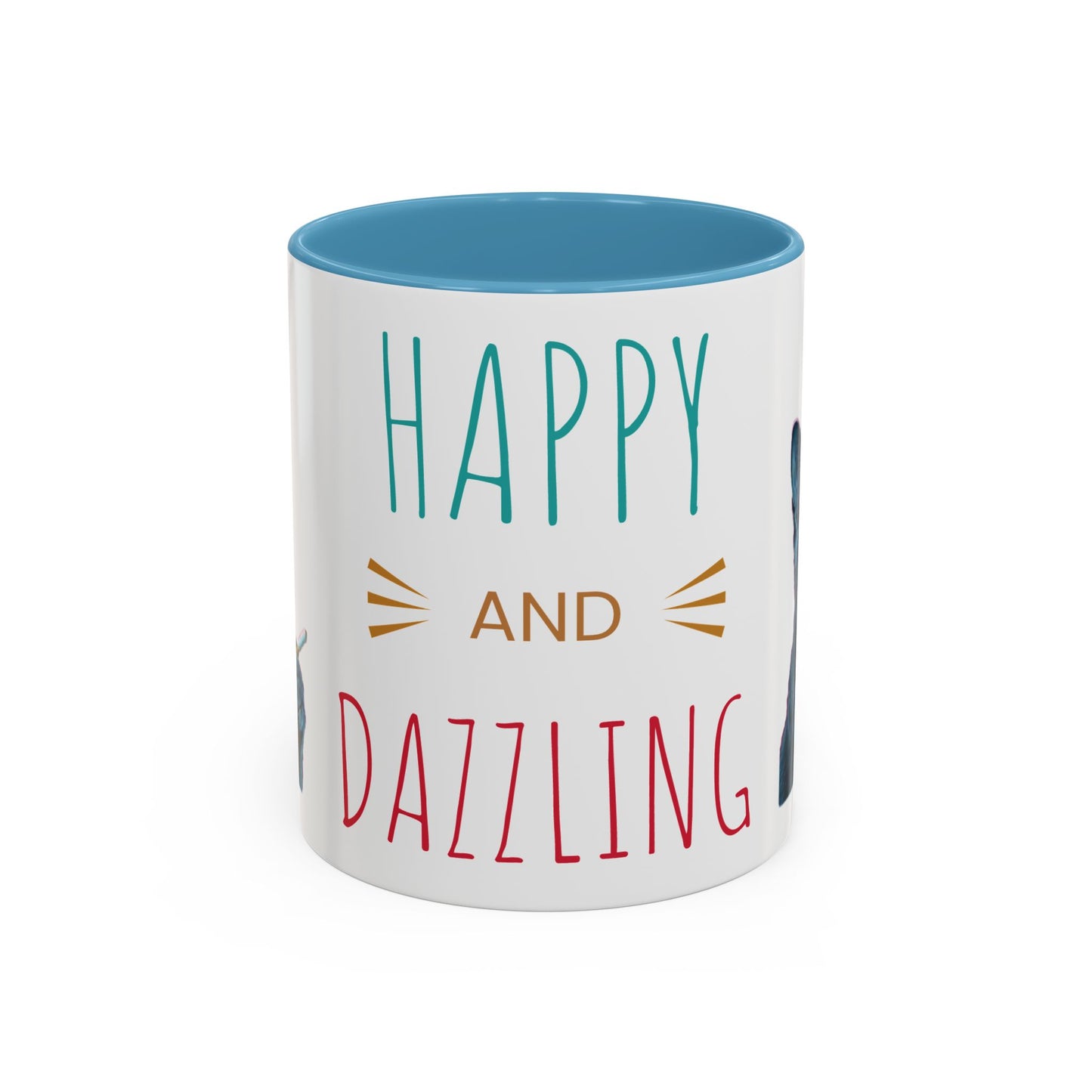 Happy and dazzling smoking cat Coffee Mug — "Happy and Dazzling" Cat Accent Mug (11/15oz) (free shipping)