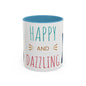 Happy and dazzling smoking cat Coffee Mug — "Happy and Dazzling" Cat Accent Mug (11/15oz) (free shipping)