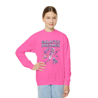 Youth Sweatshirt — "Galactic Dreamer" Astronaut Mermaid Crewneck