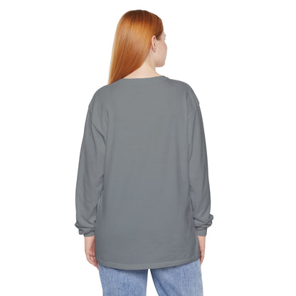 Women’s gray Garment-Dyed Long Sleeve T-Shirt - Comfortable Casual Wear for Every Occasion