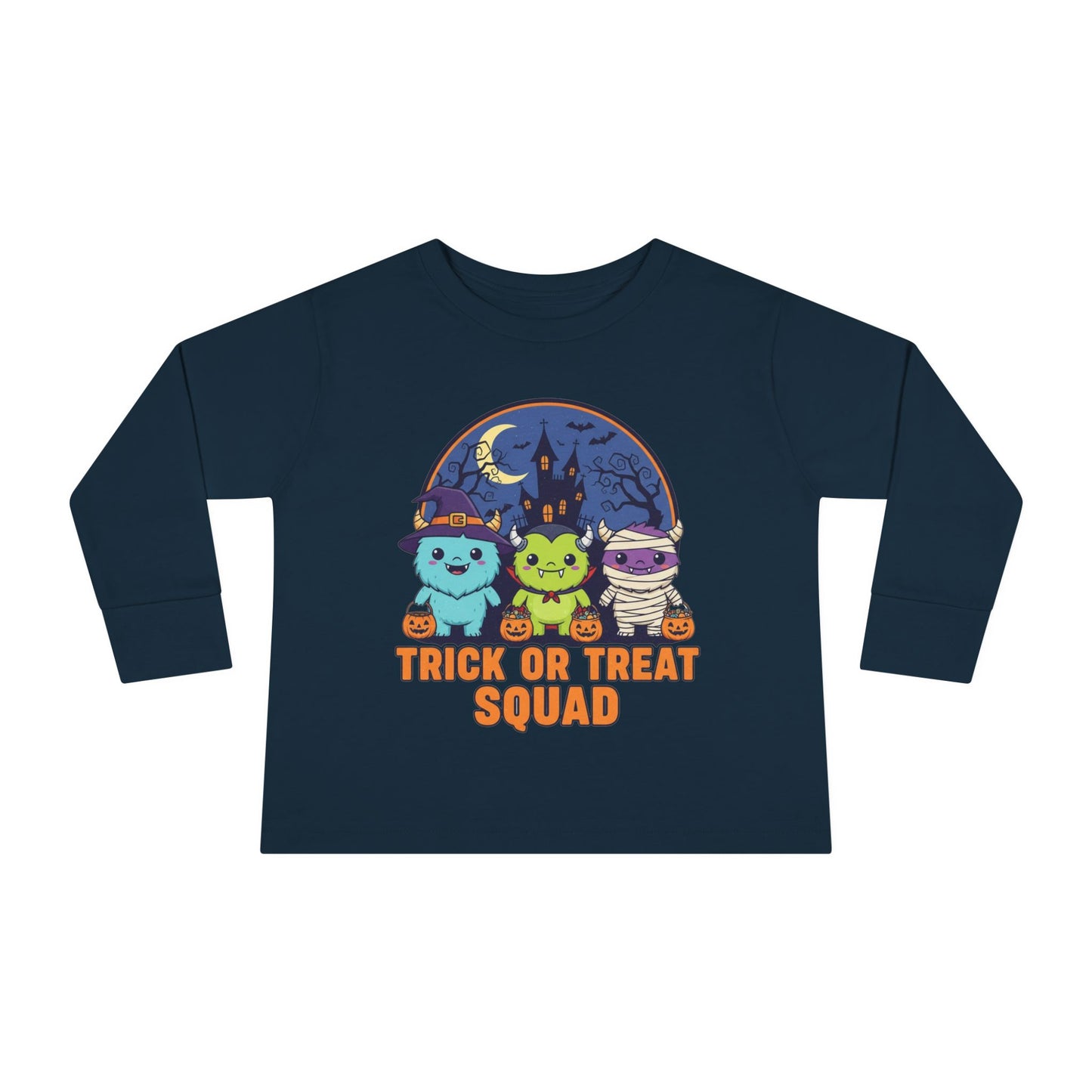 Toddler Halloween Long Sleeve Tee - Trick or Treat Squad, Cute Kids Shirt, Halloween Costume Tee, Toddler Fall Apparel, Kids Halloween [...]