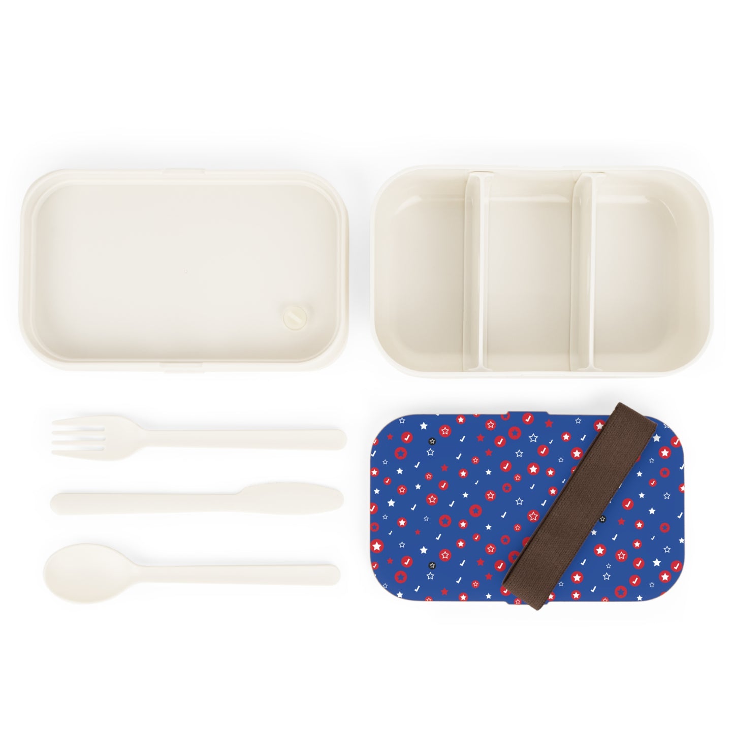 Patriotic Bento Lunch Box for Kids - Fun Star & Circle Design