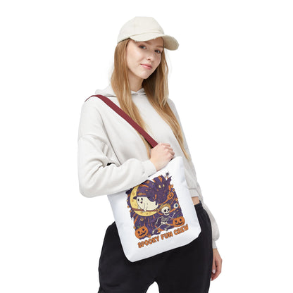 Spooky Fun Crew Halloween Tote Bag, Trick or Treat Bag, Haunted House Accessory, Fall Gift, Party Favor