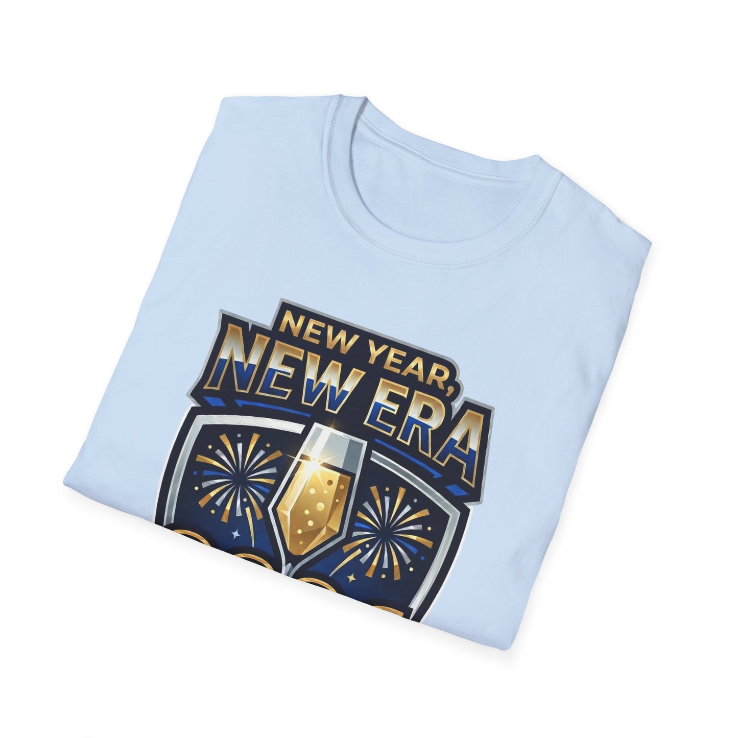 New Year 2026 T-Shirt – "New Year, New Era" Champagne & Fireworks Celebration Tee