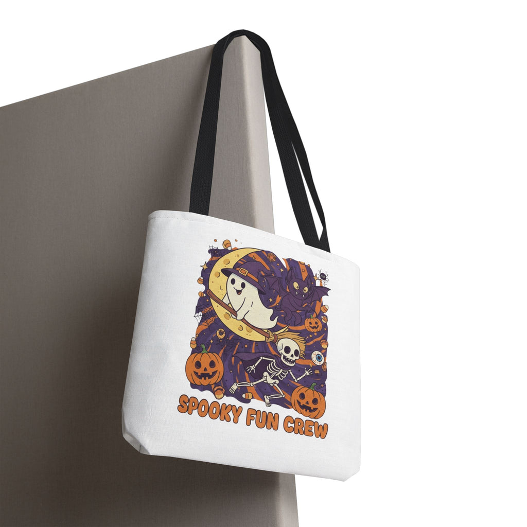 Spooky Fun Crew Halloween Tote Bag, Trick or Treat Bag, Haunted House Accessory, Fall Gift, Party Favor
