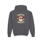 Youth Hoodie — "Santa Rocks" Cool Santa Christmas Sweatshirt