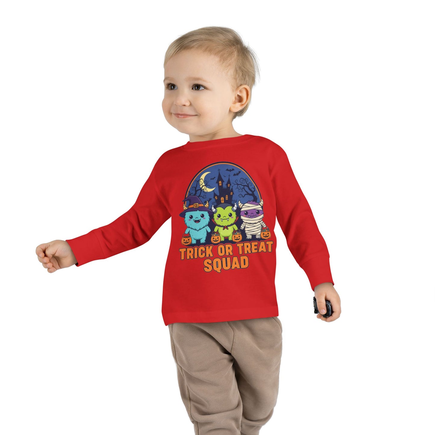 Toddler Halloween Long Sleeve Tee - Trick or Treat Squad, Cute Kids Shirt, Halloween Costume Tee, Toddler Fall Apparel, Kids Halloween [...]