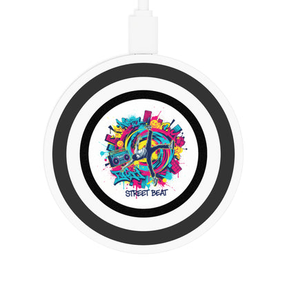 Wireless Charging Pad — 'Street Beat' Urban Music Graphic (free shipping)