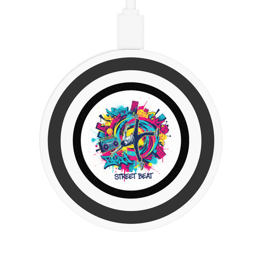 Wireless Charging Pad — 'Street Beat' Urban Music Graphic (free shipping)