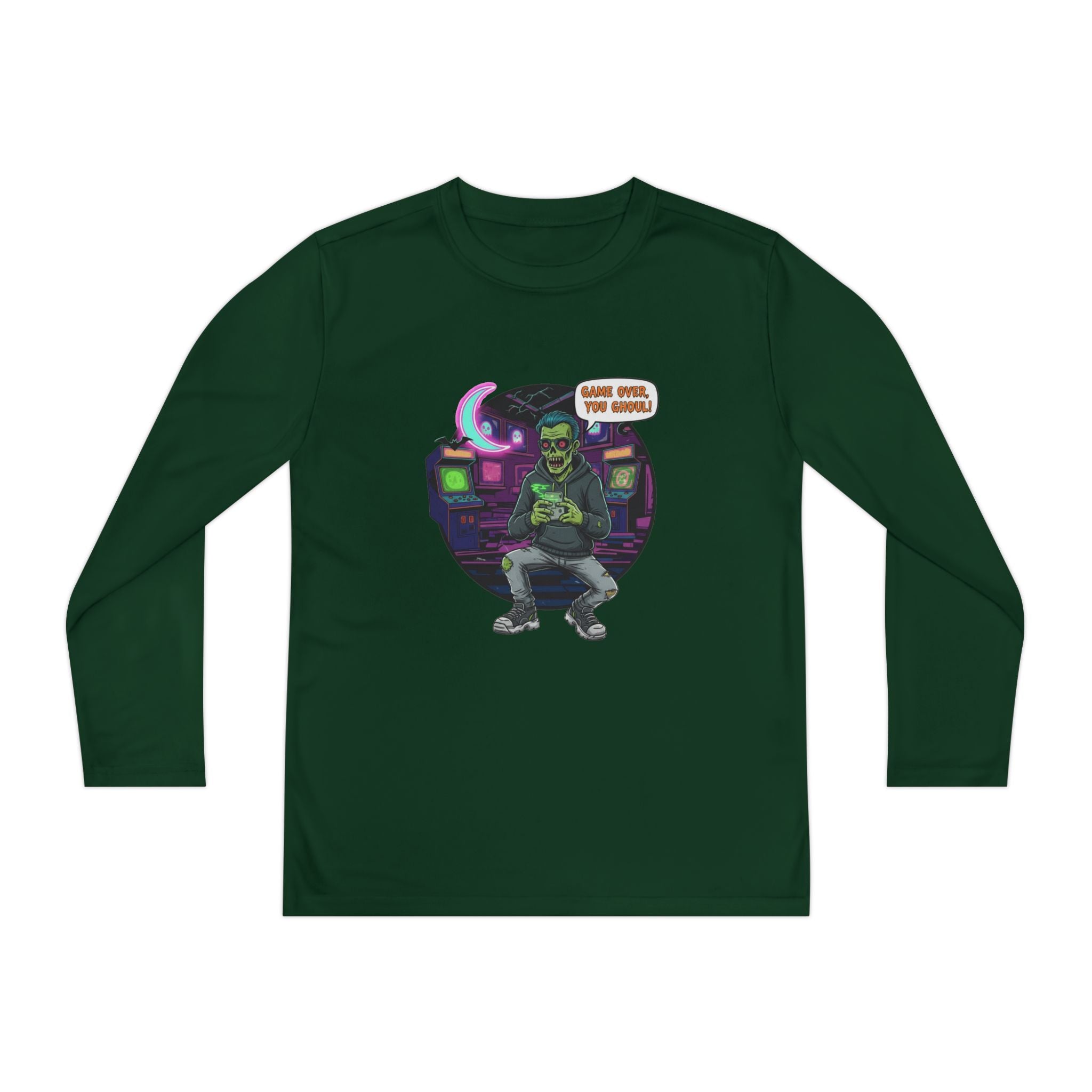 Youth Long Sleeve Tee, Gamer Shirt, Kids Graphic Tee, Halloween Costume Top, Fun Kids Apparel, Birthday Gift for Boys