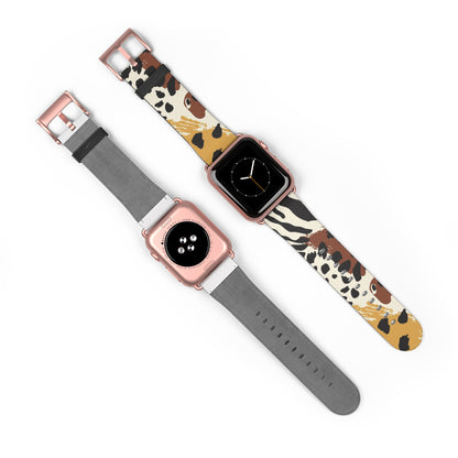 Wildlife Print Watch Band - Trendy and Stylish Accessory for Animal Lovers