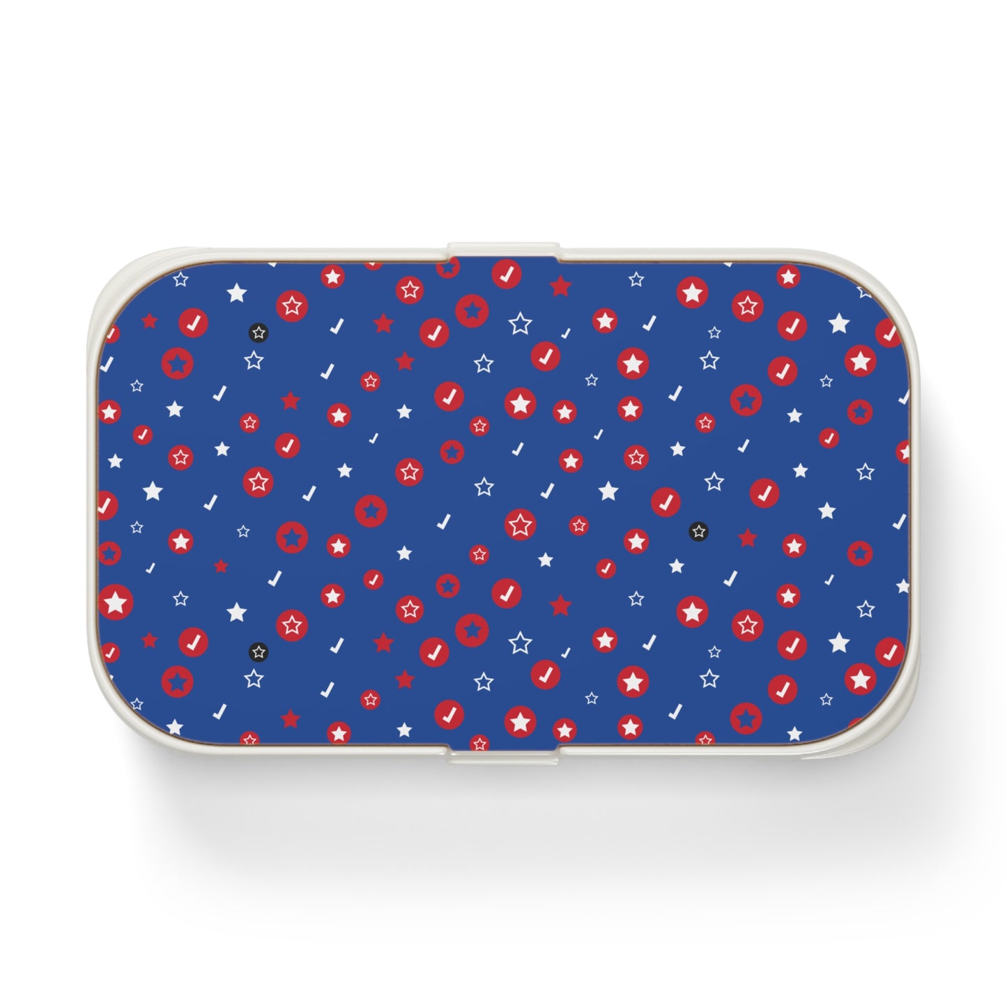Patriotic Bento Lunch Box for Kids - Fun Star & Circle Design