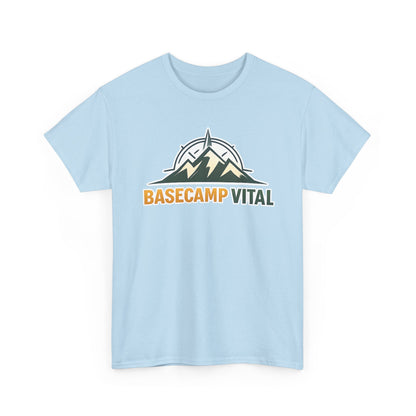 Base Camp Vital Mountain Compass Crewneck T-Shirt | Outdoor Hiking Graphic Tee | Midweight Cotton Trail Shirt (free shipping)
