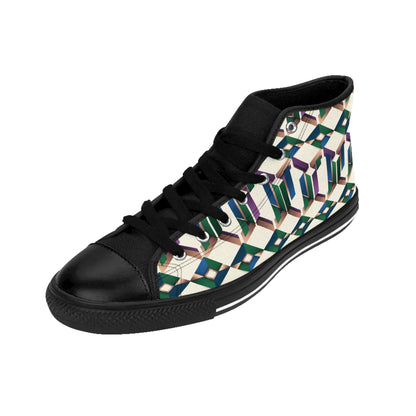 Men's Geometric Prism High-Top Sneakers — Men's Classic Sneakers (free shipping)