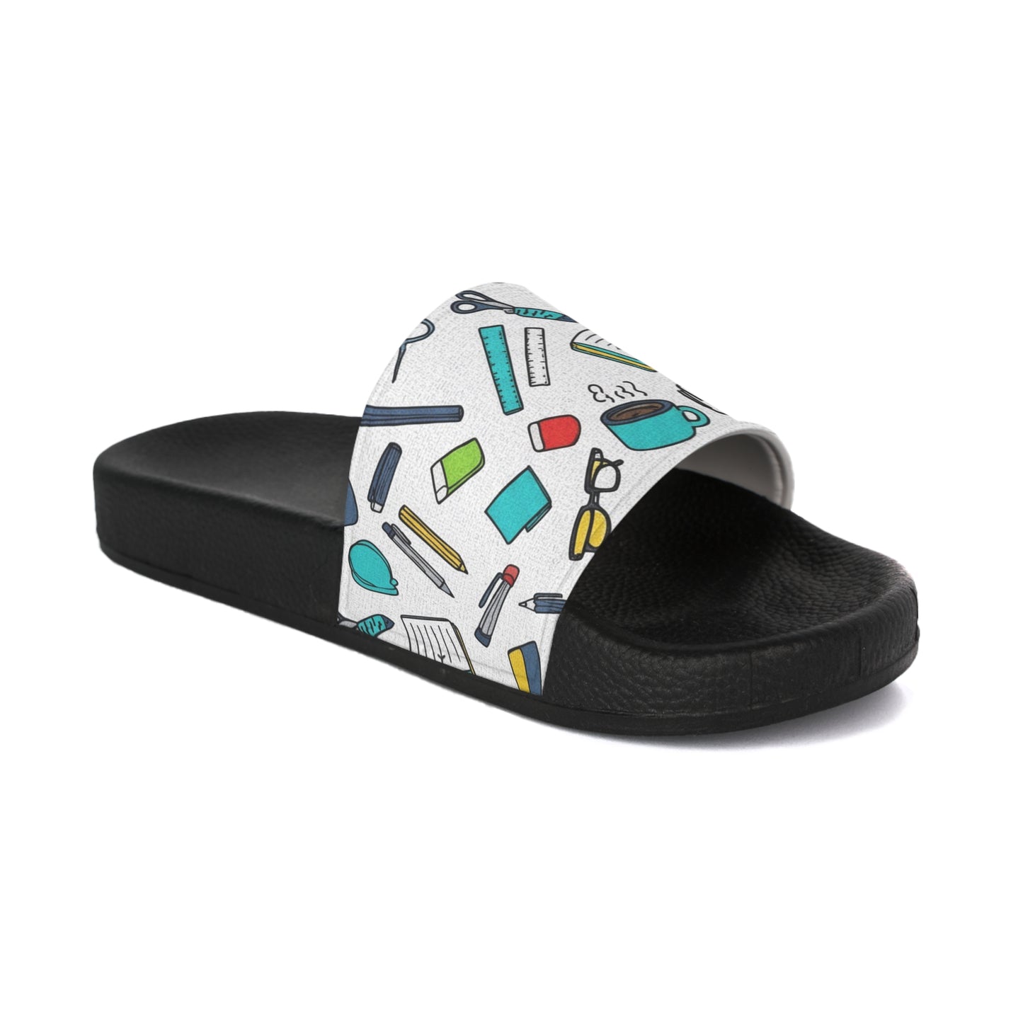Office & Women's Slide Sandals School Supplies Doodles / Creative Chaos