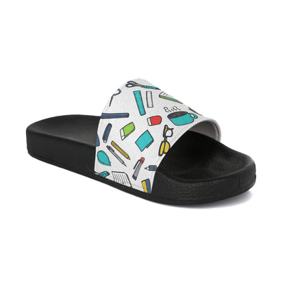 Office & Women's Slide Sandals School Supplies Doodles / Creative Chaos