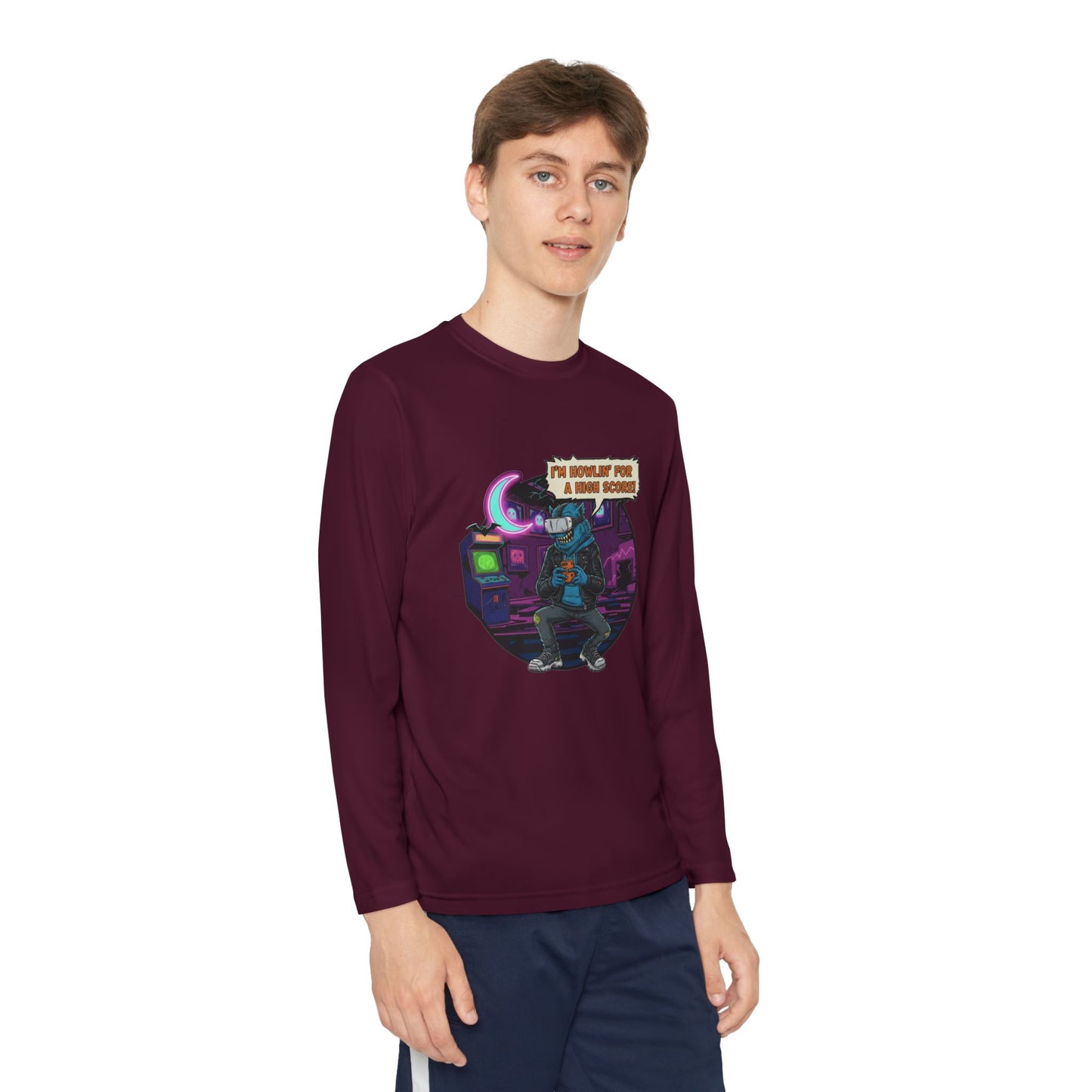 Youth Graphic Long Sleeve Tee - Cool Gamer Vibe, Perfect for Gaming Events, Birthdays, Holidays, Casual Wear, Gift Idea