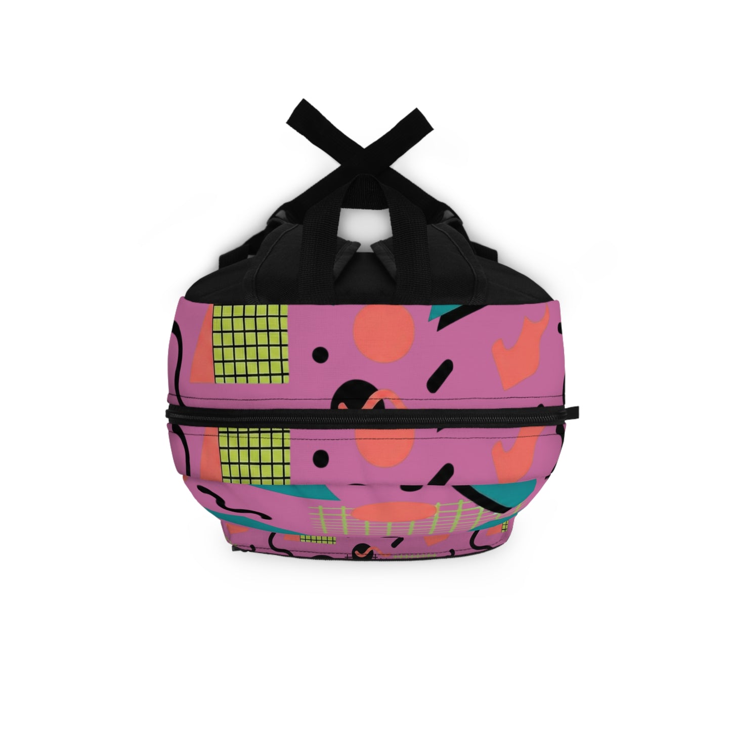 Backpack - Retro 80s Memphis Print Backpack – Pink Geometric School Bag