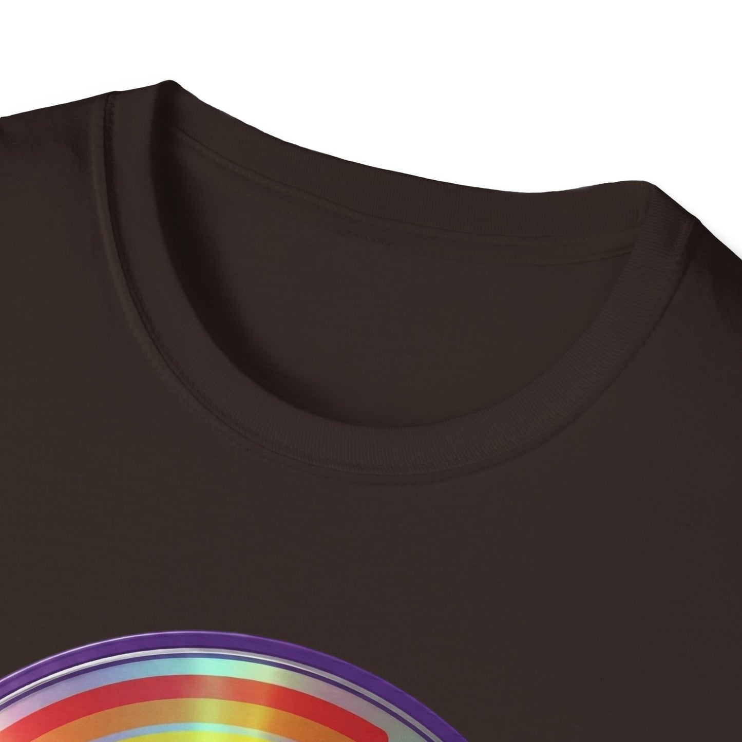 Retro Rainbow CD- Vinyl Record T-Shirt