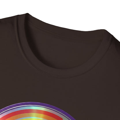 Retro Rainbow CD- Vinyl Record T-Shirt