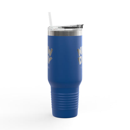 40oz Insulated Travel Mug — "It's a New Day" Motivational Tumbler