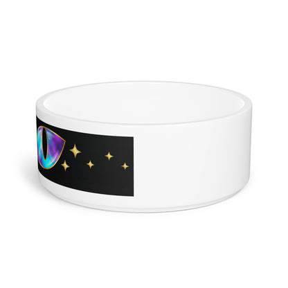 Galaxy Cat Eyes Pet Bowl — Mystical Space Design for Cats & Small Dogs