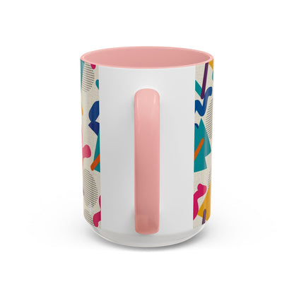 Retro Memphis Pattern Coffee Mug — 11/15oz Accent Ceramic Mug