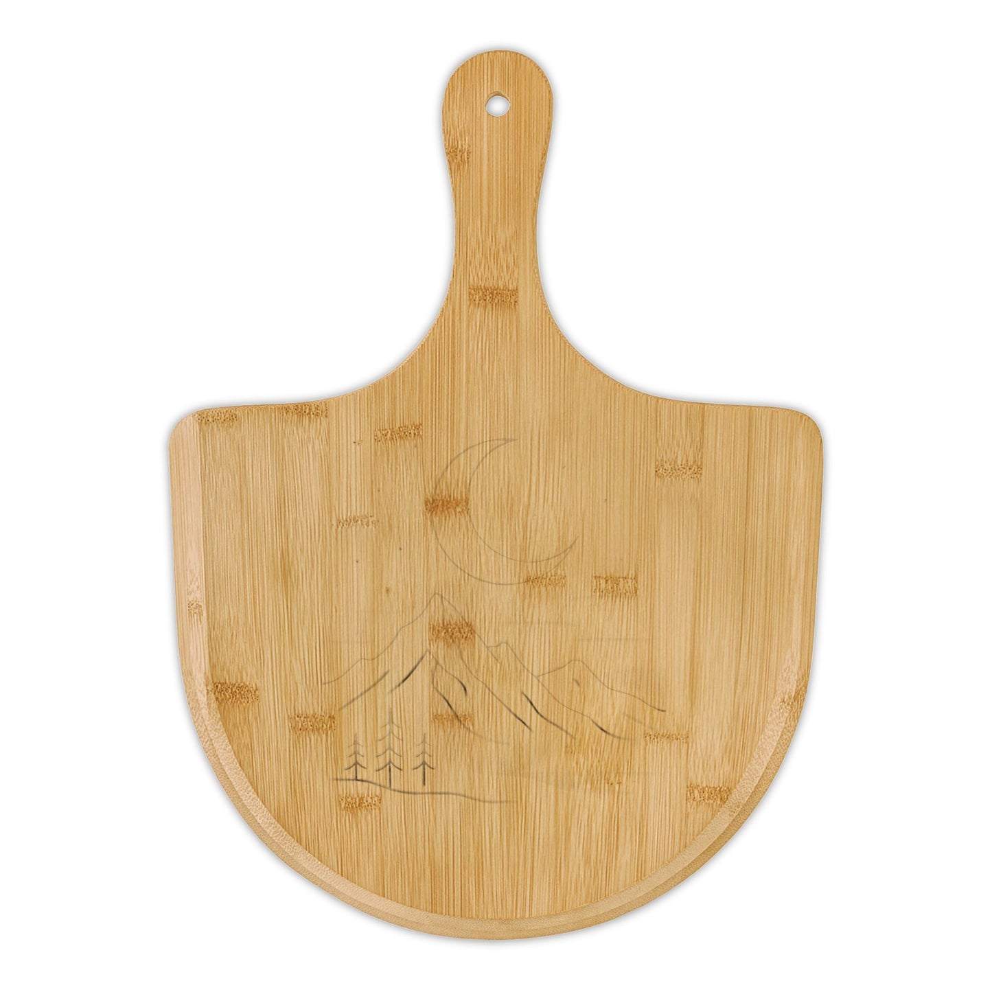 Bamboo Pizza Peel – Engravable Serving & Cutting Board