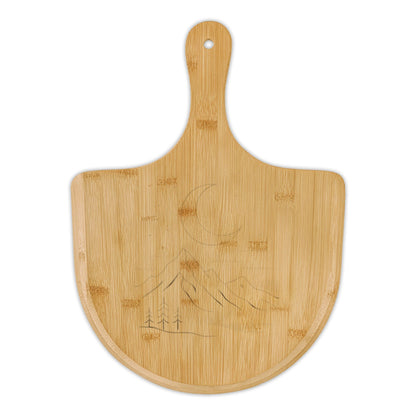 Bamboo Pizza Peel – Engravable Serving & Cutting Board