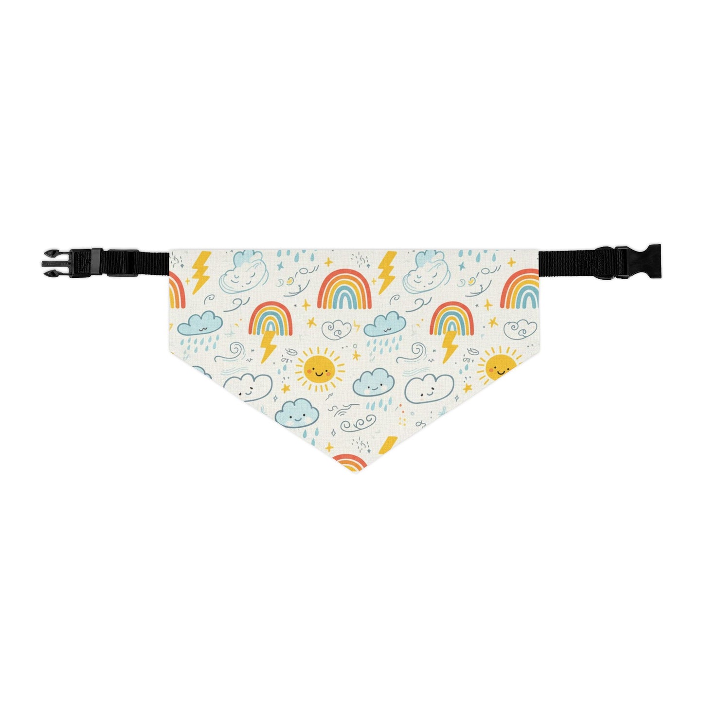 Colorful Rainy Day rainbow Pet Bandana Collar