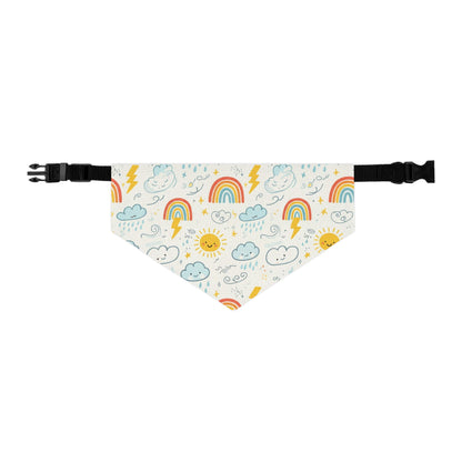Colorful Rainy Day rainbow Pet Bandana Collar