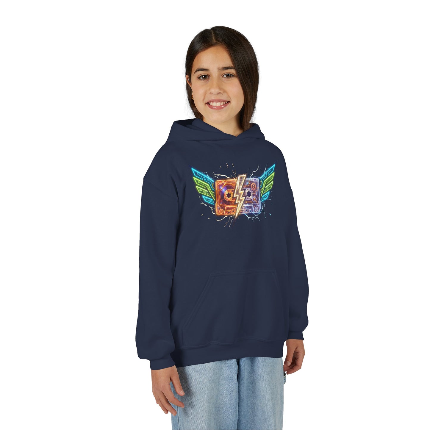 Youth Retro Cassette Wings Hoodie