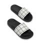 Men's Slide Sandals Minimalist Grid with Irregularities / Broken Squares