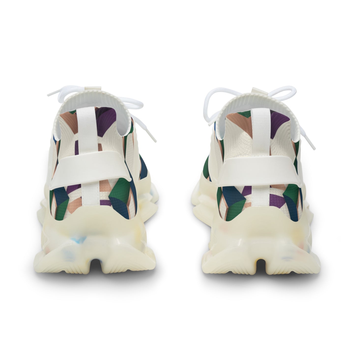 Men's Mesh Sneakers — Geometric Abstract Pattern Athletic Shoes (free shipping)