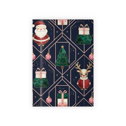 Elegant Santa and friends Gift Wrapping Paper Rolls, 1pc