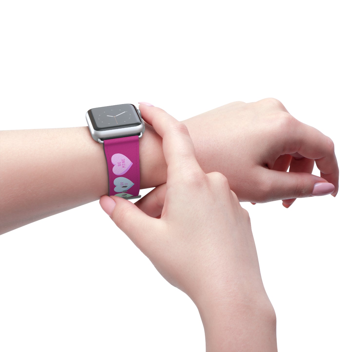 Colorful Valentine’s Day candy Hearts Watch Band - Cute, Adjustable Strap for All Occasions
